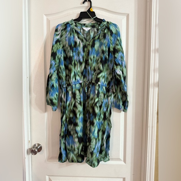 Time And Tru Women’s Multi Color Long Sleeve Dress NWT Sz L.  9047 - Picture 1 of 6